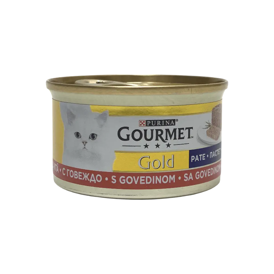 کنسرو گربه گورمت Gourmet با طعم گوشت
