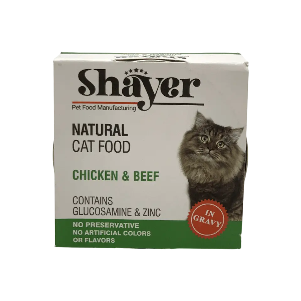کنسرو نچرال ۱۱۰گرمی شایر Shayer با طعم مرغ و گوشت