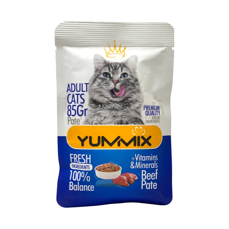 پوچ گربه یامیکس Yummix با طعم گوشت