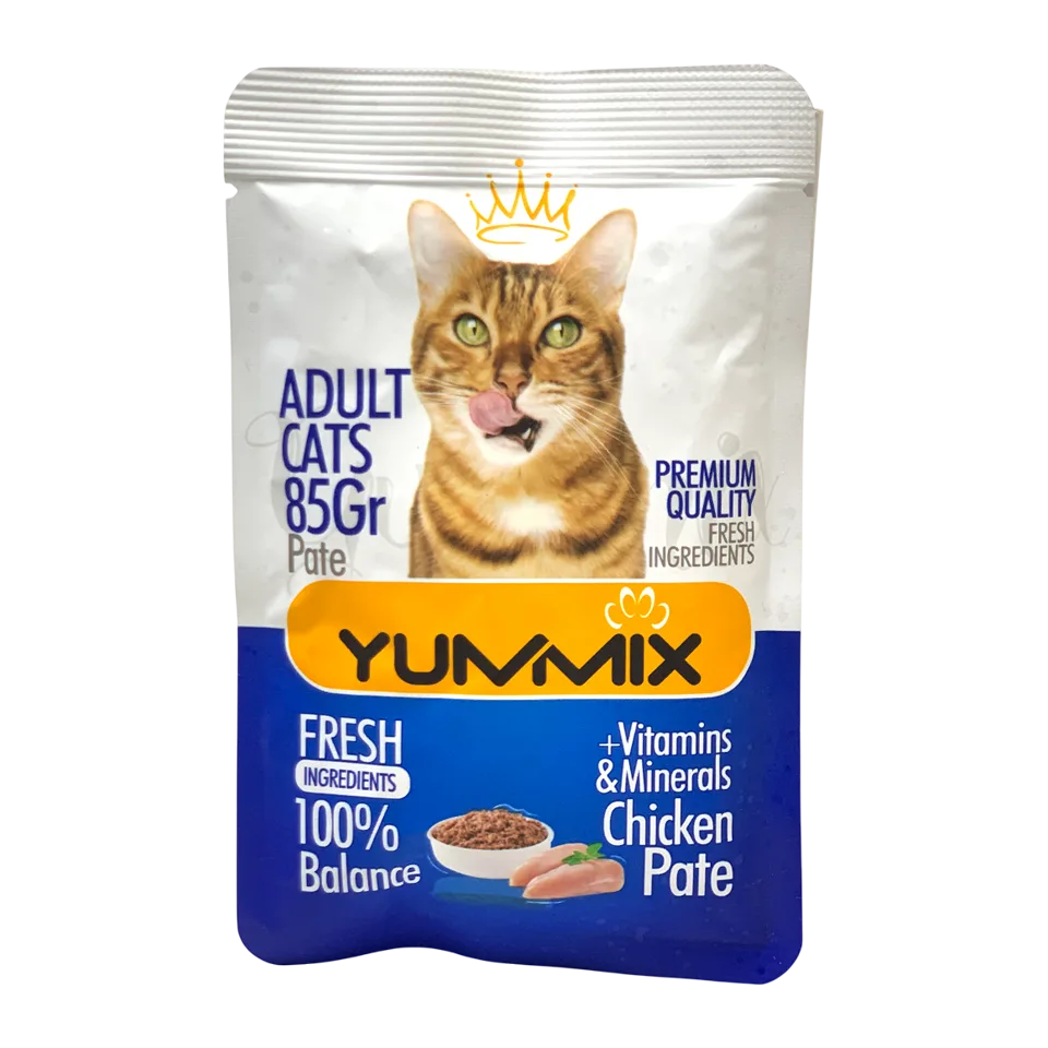 پوچ گربه یامیکس Yummix با طعم مرغ